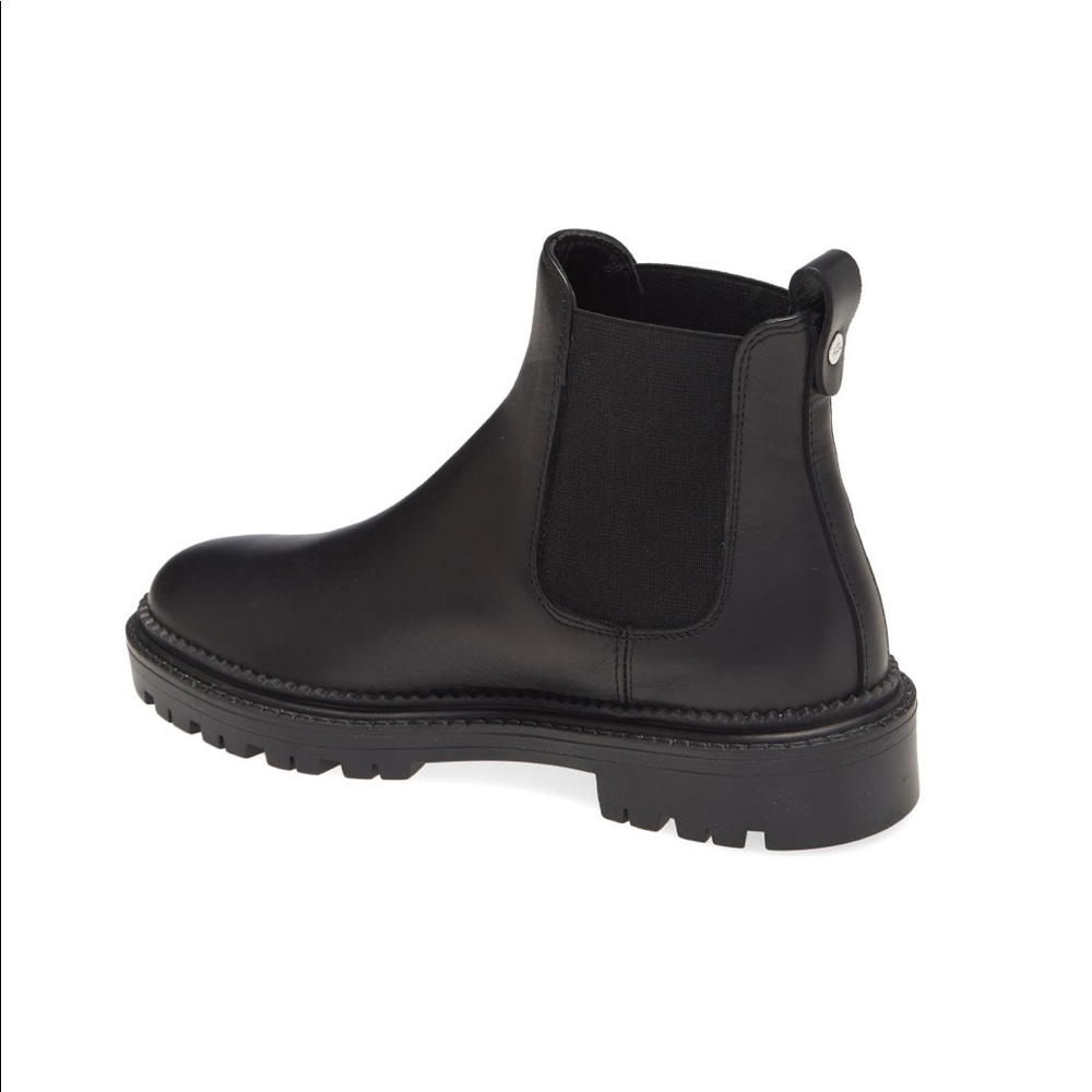 AGL Leather Lug Sole Platform Chelsea Combat Boot - Picture 2 of 6